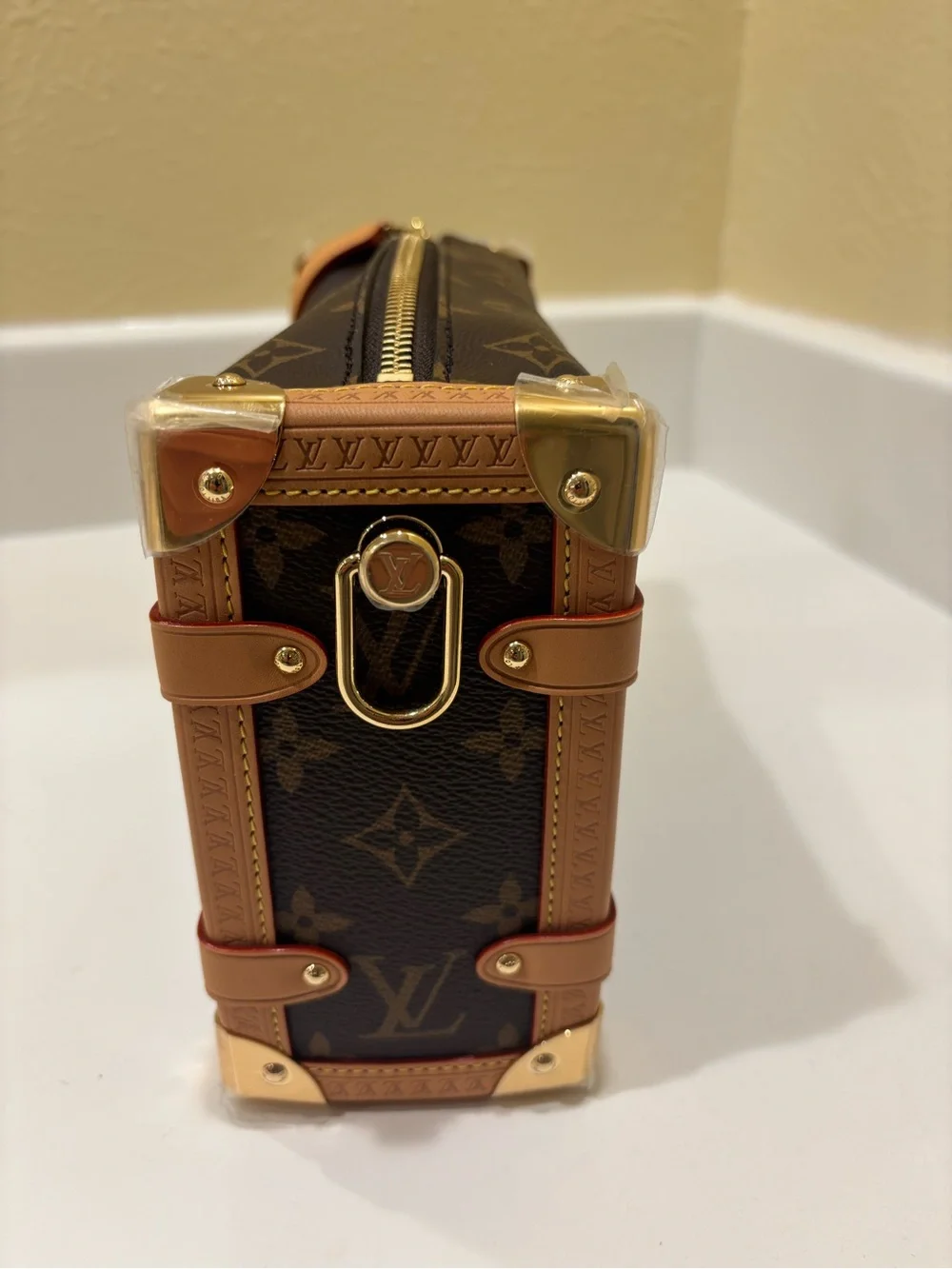 Louis Vuitton Brown Monogram Canvas Petite Trunk Crossbody Bag